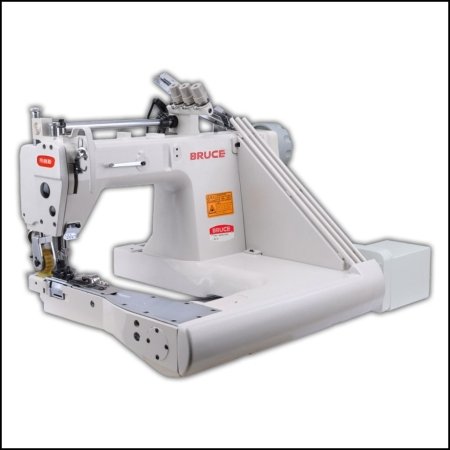 BRUCE BRC-T9270D-12-2PL-Q-(1/4) ماكينة درزة سلسلة صناعية إبرتين مع ساحبين